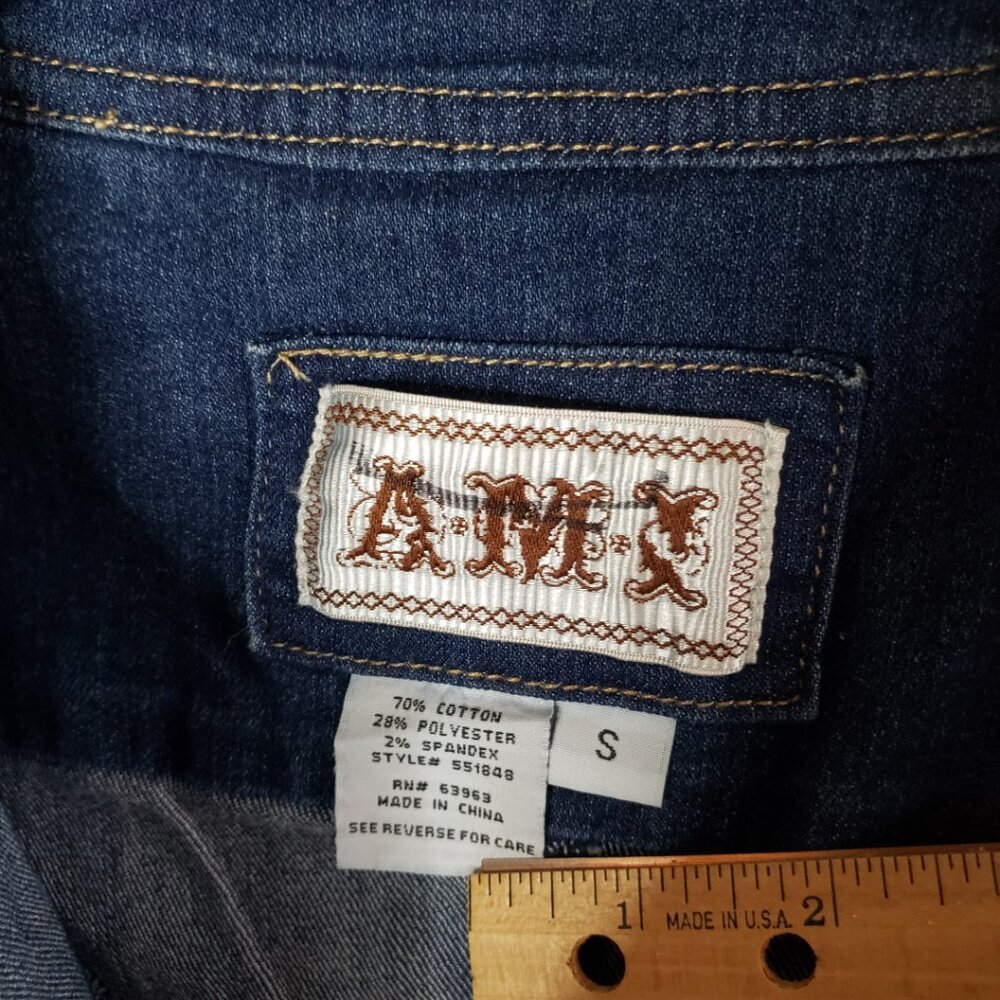 AMI Frayed Jean Denim Jacket - Picture 9 of 10